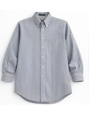 Britches of Georgetown Blue Yellow Stripe Button-Down Shirt | 16–33 |100% Cotton